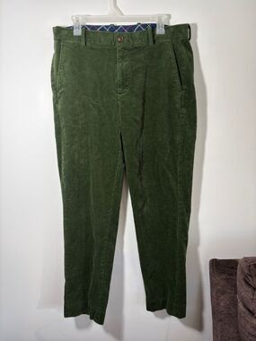 Brooks Brothers Mens Green Corduroy Pants 34x30